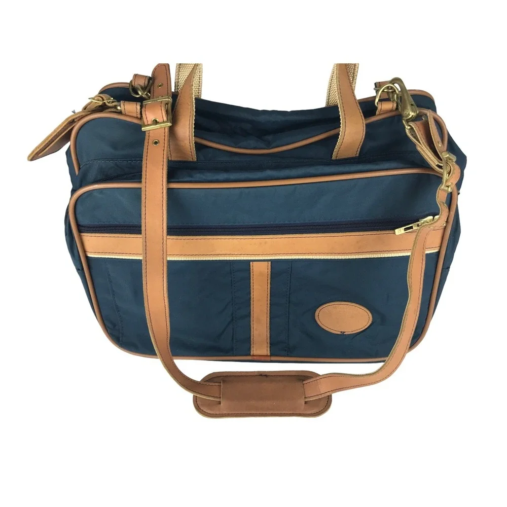 Boyt Unisex‎ Adults Blue Brown Runaways Shoulder Strap Zip Pockets Messenger Bag